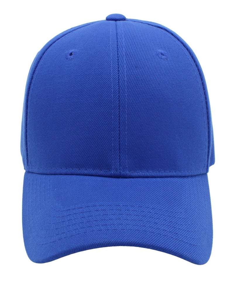 Top Level Baseball Cap Men Women - Classic Adjustable Plain Hat (Royal) - Image 2
